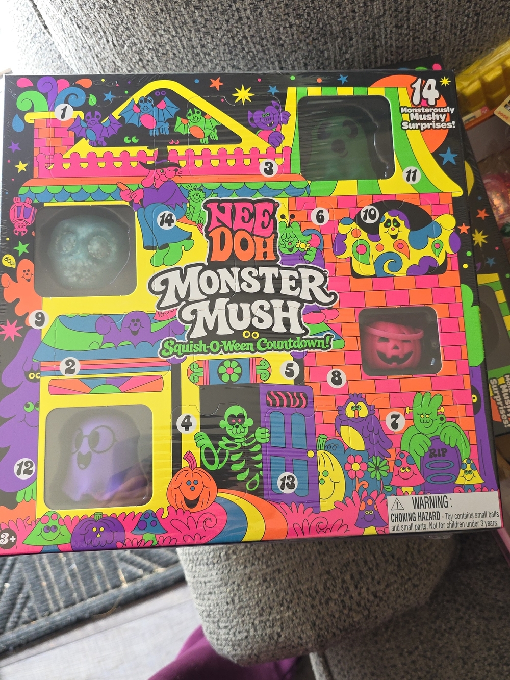 NEEDOH Monster Mush Squish-O-Ween Countdown - Colorful Halloween Kids Toy
